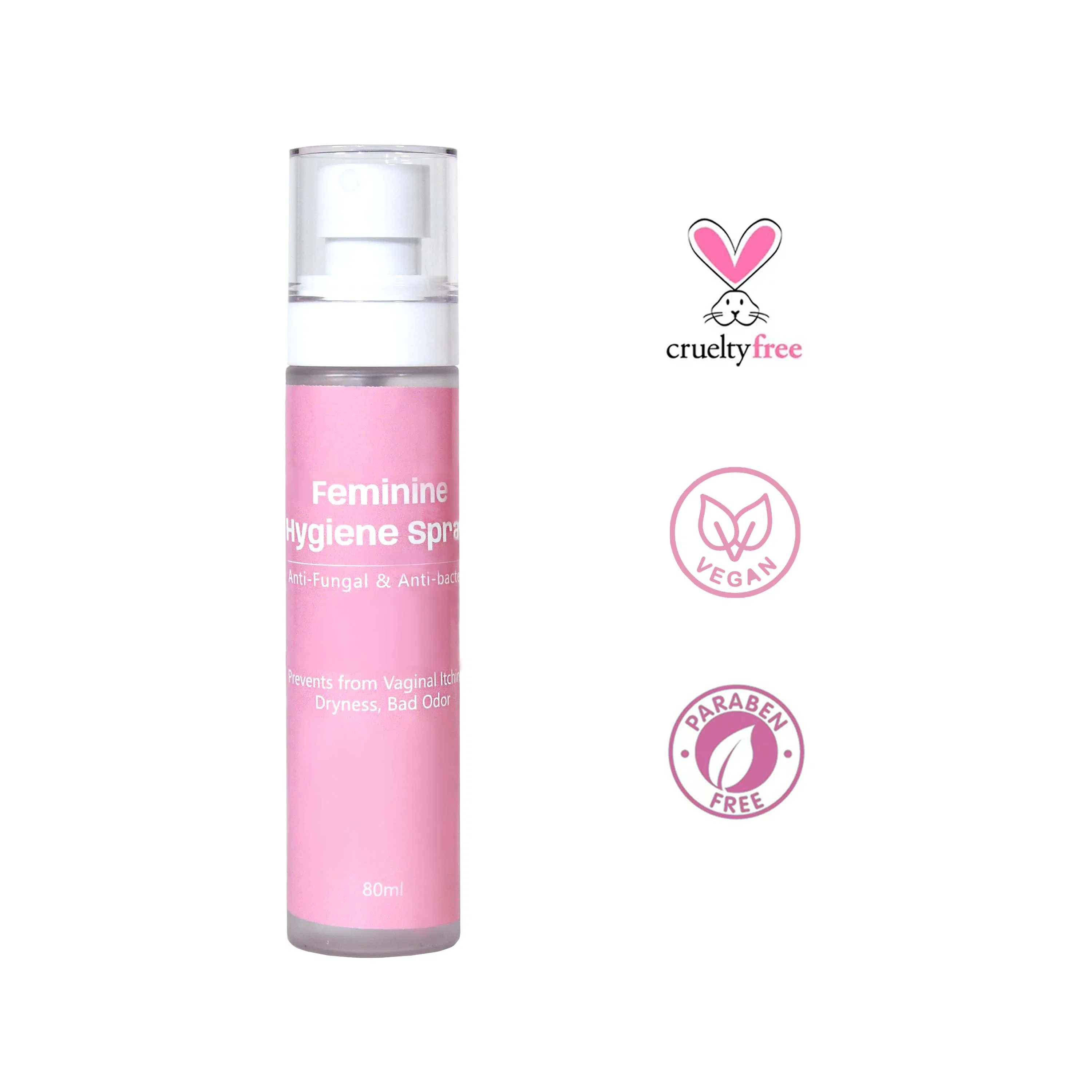 OEM/ODM Private Label Natural Hydrating Yoni Feminine Hygiene Spray Antibacterial Anti-Fungal Intimate Mist
