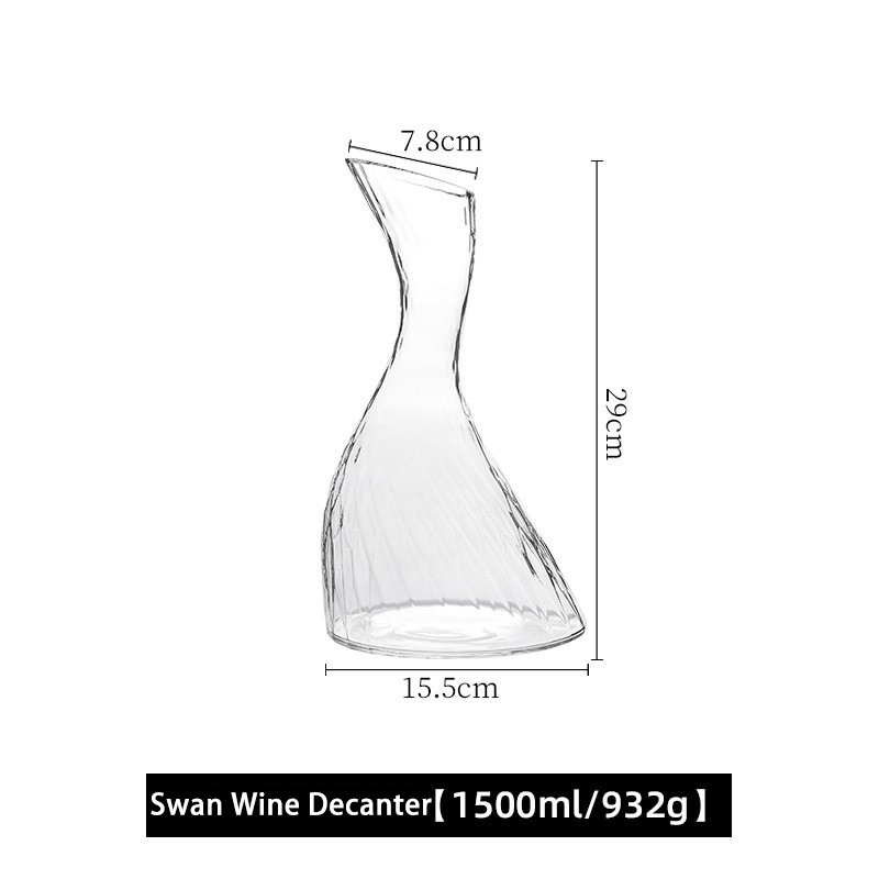 Swan Red Wine Decanter Lead-Free Glass Wine Divider Transparent Luxury Glassware