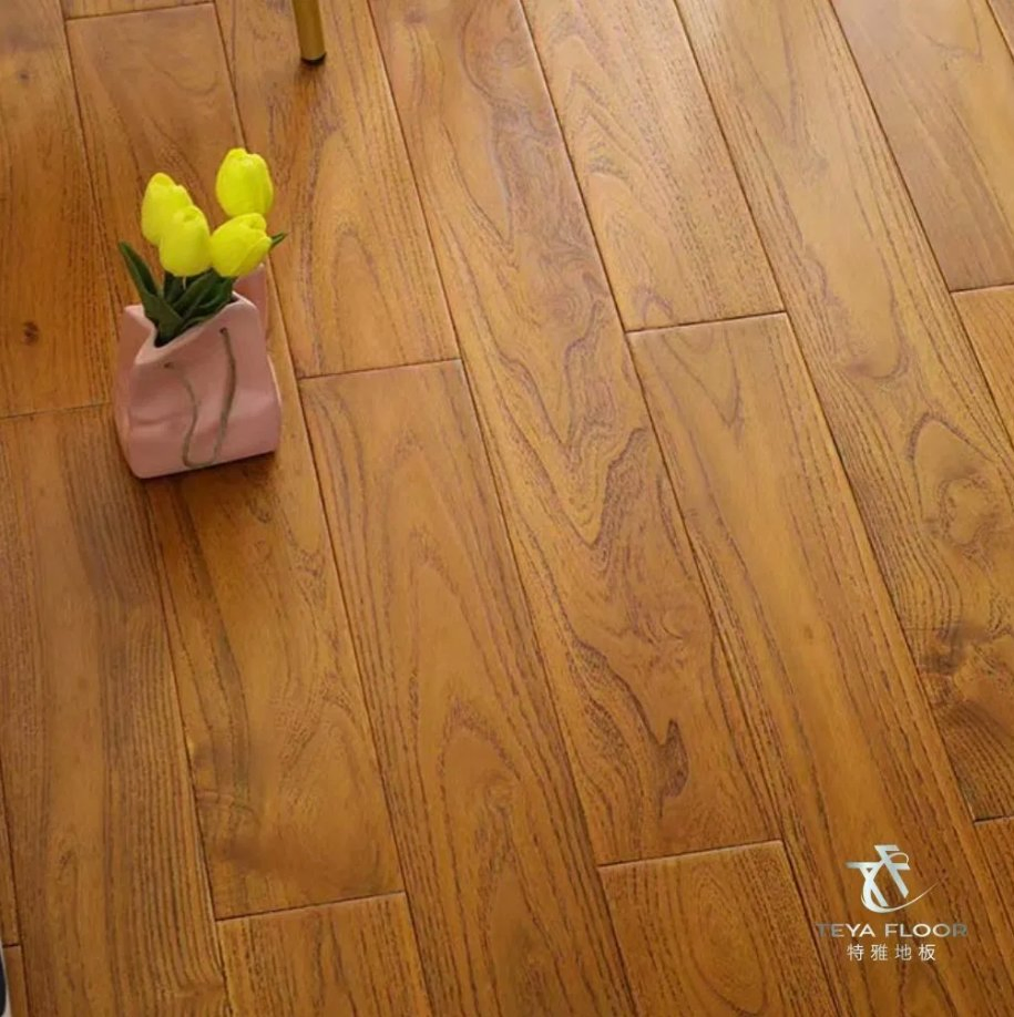 New Chinese Style Diamond Teak Solid Wood Floor