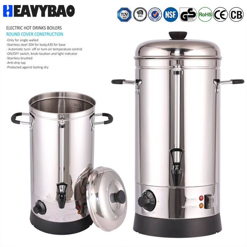 Heavybao Stainless Steel Warmer Heating Element Mulled Wine Water Urn Boiler with Lift Ear