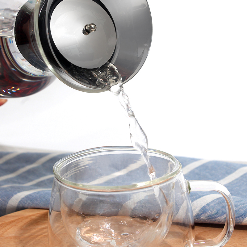 1L Heat Resistant Glass Water Pitcher Infuser