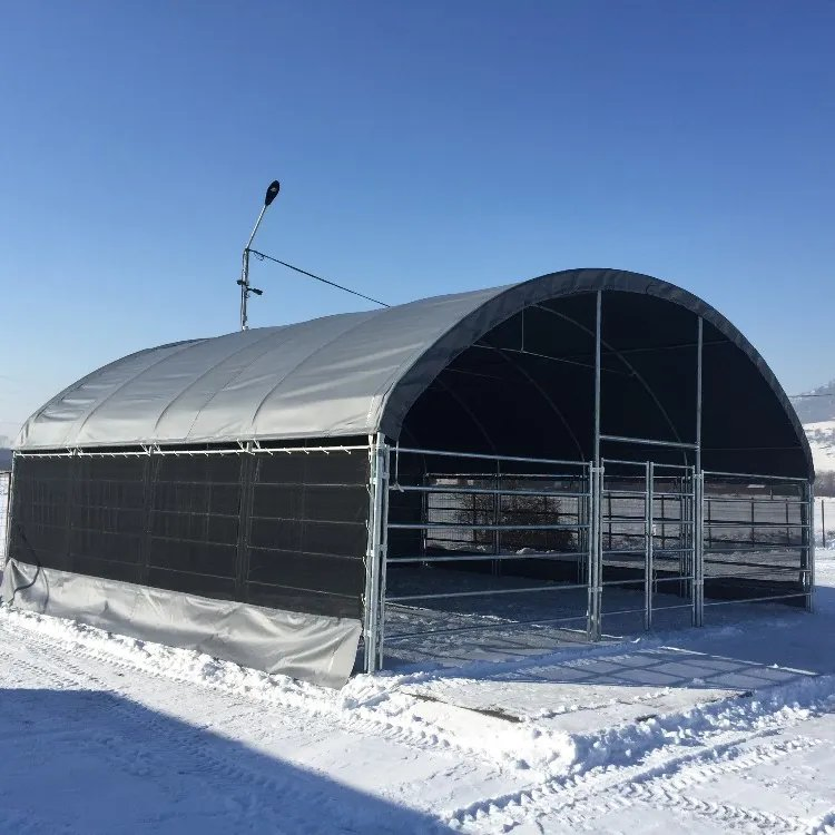 Hot DIP Galvanized Horse Equipment Classic Open Horse Shelters for a Pasture or Existing Stalls