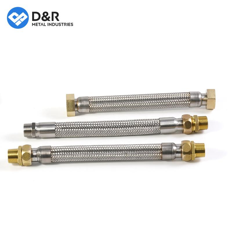 D&R High Quality Stainless Steel 304 Air Condition Hose Flexible Braided Pipe Hose for Chilled or Heating System