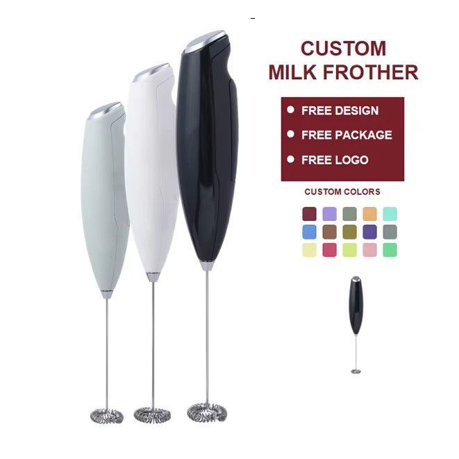 Wholesale Manual Matcha Coffee Foam Maker with Stand Automatic Milk Wand Whisk Drink Mixer Stirrers Electric Milk Handheld