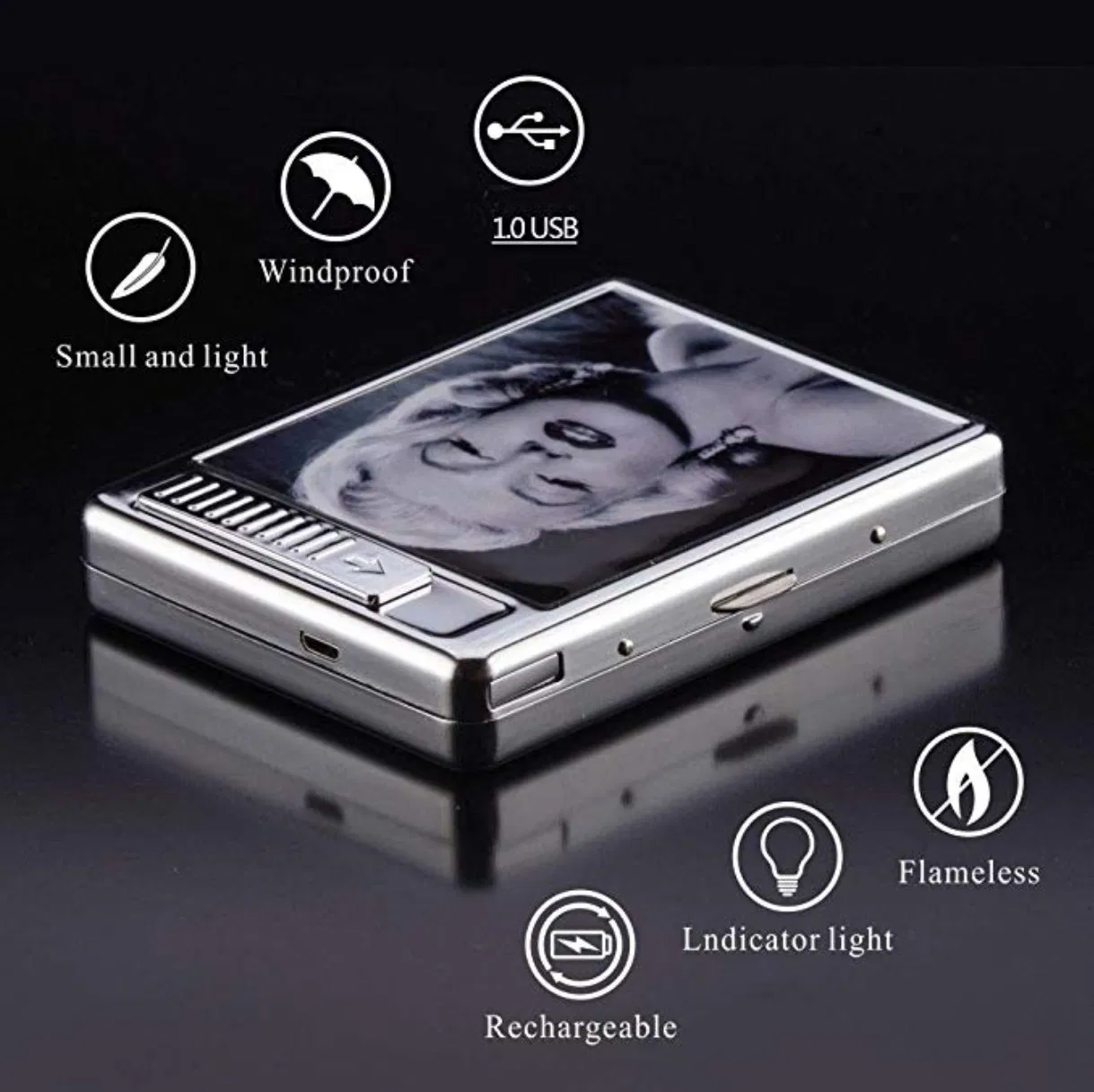 Metal Pocket Cigarette Case Double Clip Holder From Lighter Company