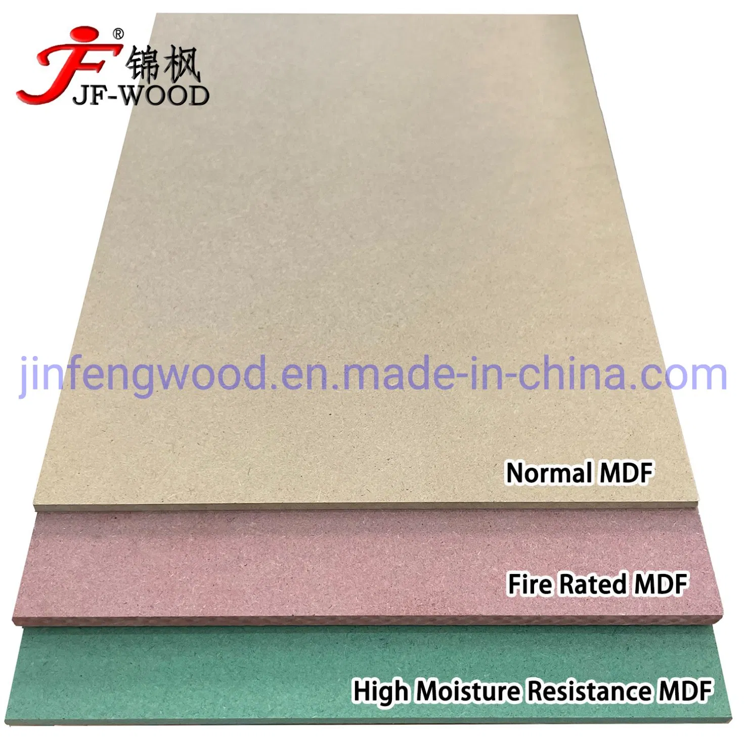 Fire Rated Hmr High Moisture Resistance MDF Waterproof MDF Normal MDF Raw MDF Board Plain MDF