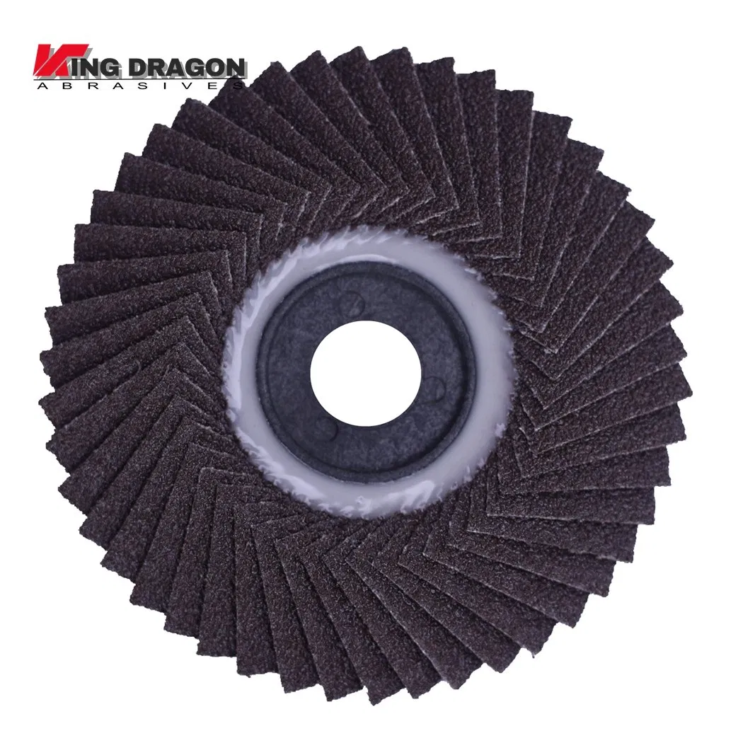 4 Inch 100 mm Hole 16 mm Abrasive Tool Flower Shape Flexible Flap Discs P60 Alumina Oxide Extreme Performance for Cleaning