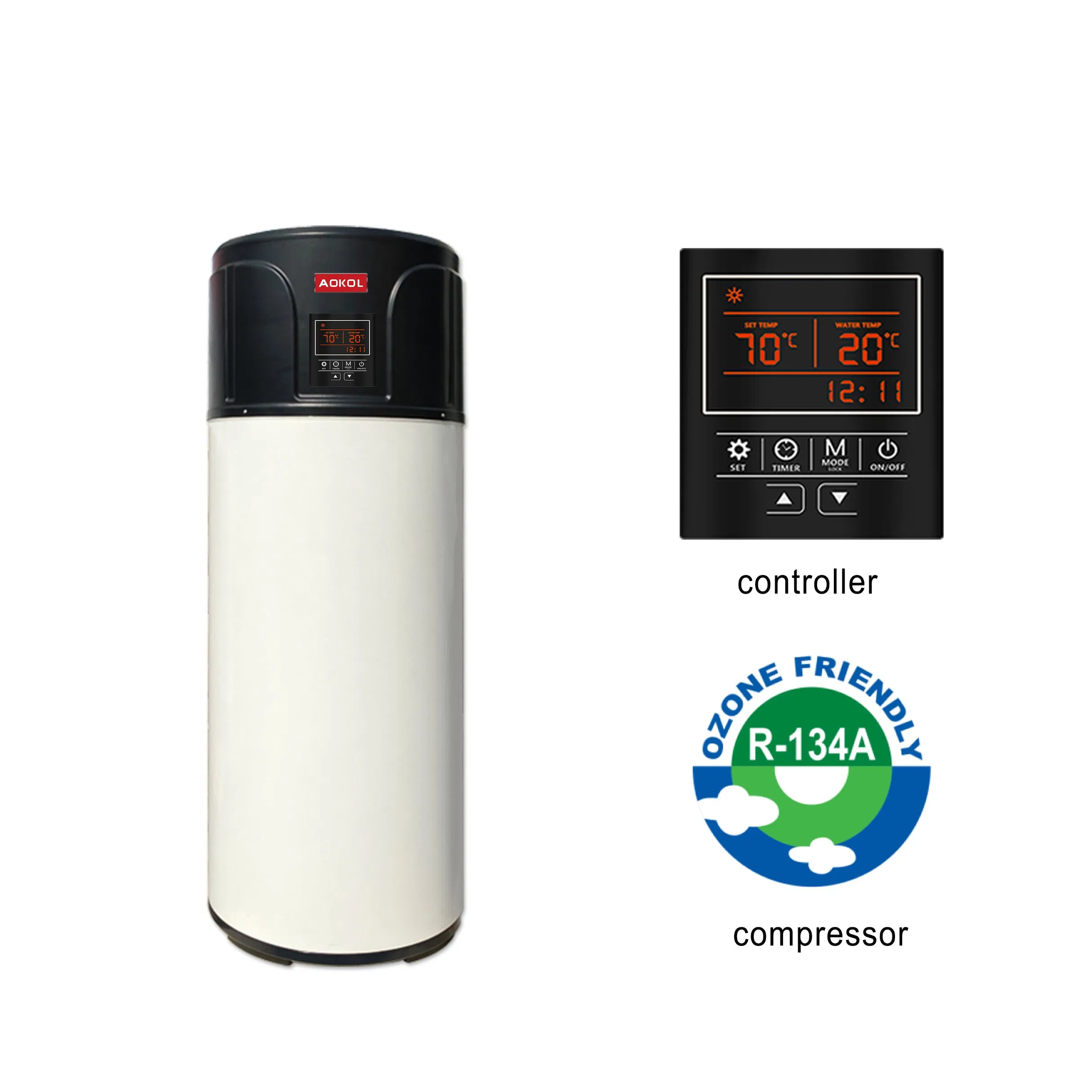 New 250L All in One Air Source Heat Pump Water Heater with Solor System