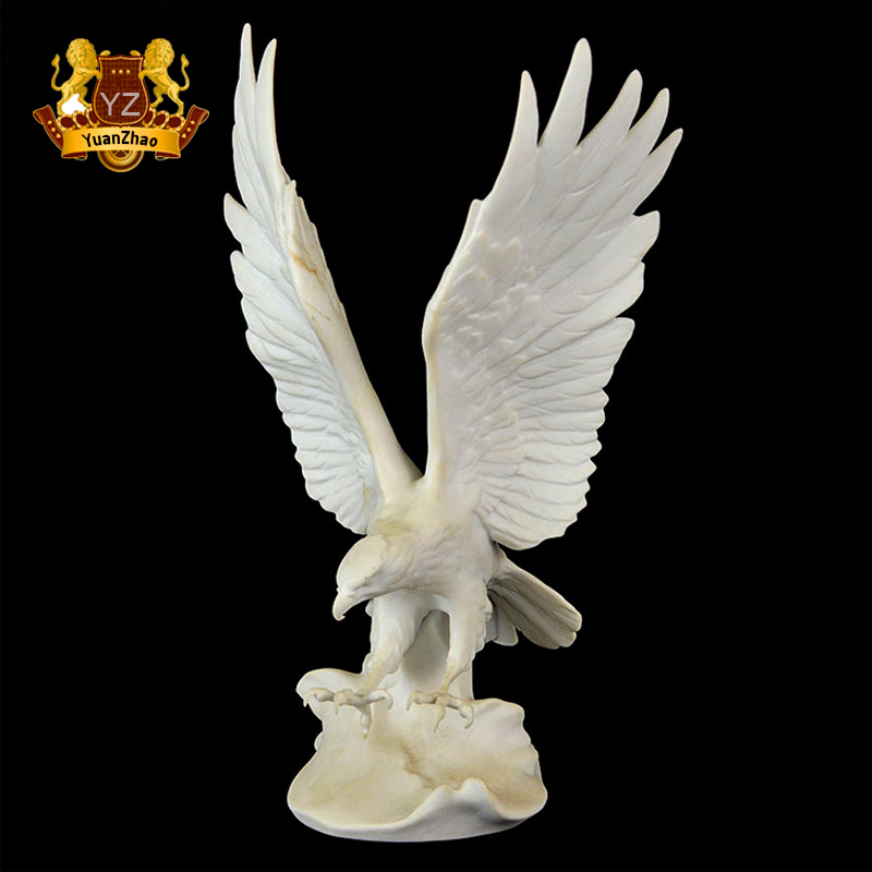 Home Decoration White Marble Eagle Sculpture for Sale