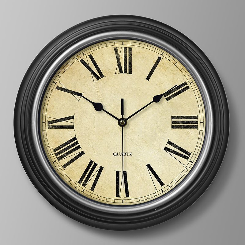 Sleek Modern Wall Clock Gold Handed Silent Movement Wall Clock
