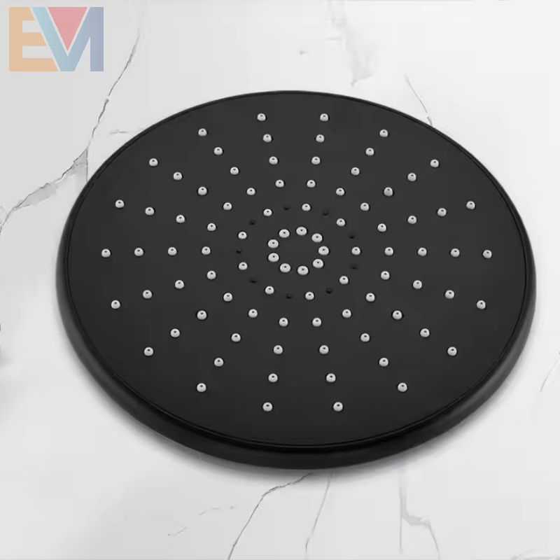 Modern Black in Wall Mounted Shower Head Bath Mixer Bathroom Shower Faucet Set