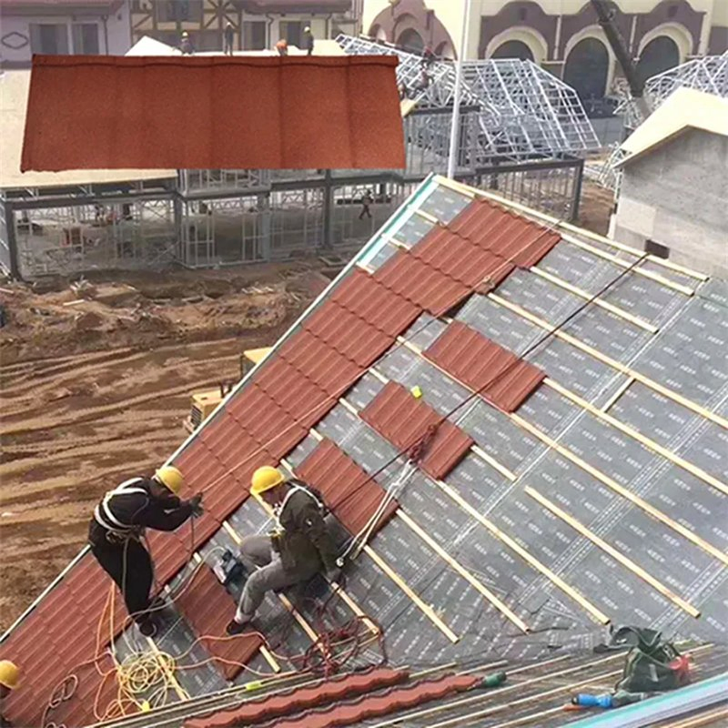 Premium Stone Coated Metal Roof Tiles for Luxurious Villas