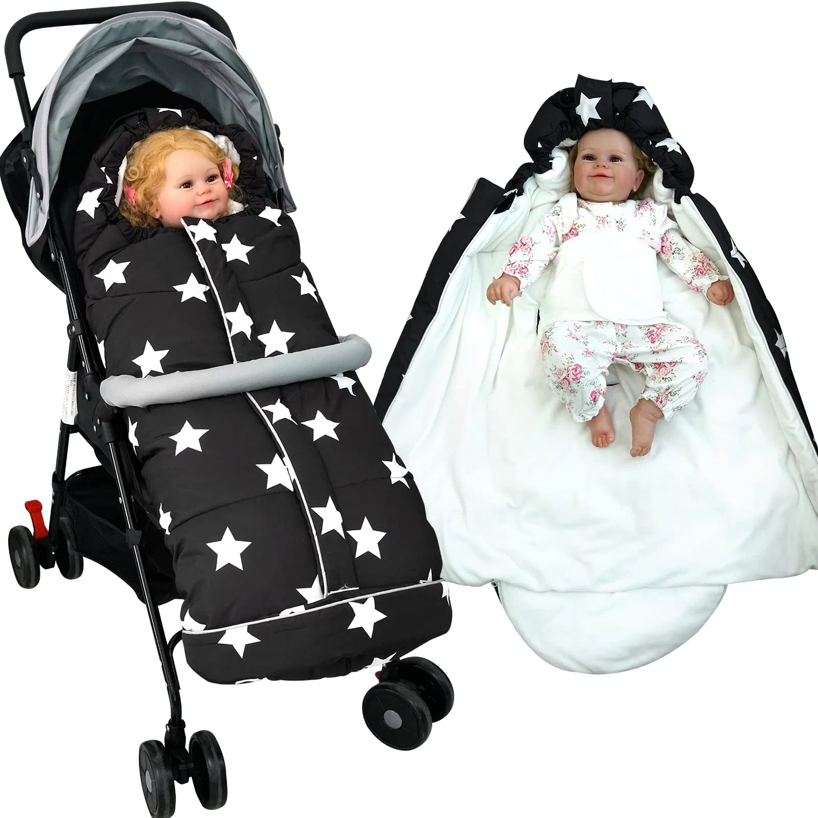 Wholesale Price Strollers Sleeping Bag with Pattern Winter Footmuff Baby Bunting Bag