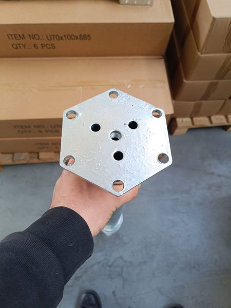 114mm S235 Hot-DIP Galvanized Ground Screw Pile Anchor with Flange for Solar System