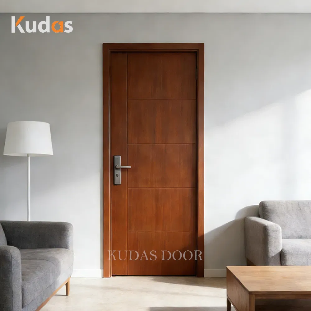 Modern Design Internal Interior Wooden Door Simple Swing Flush Panel for Home