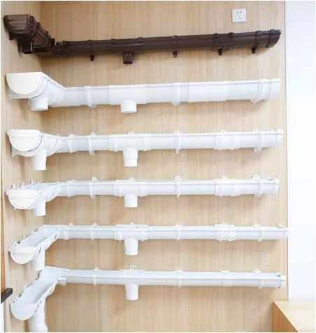 Roof Drainage System PVC Rain Gutter System Drainage Channel Eaves Plastic Rainwater