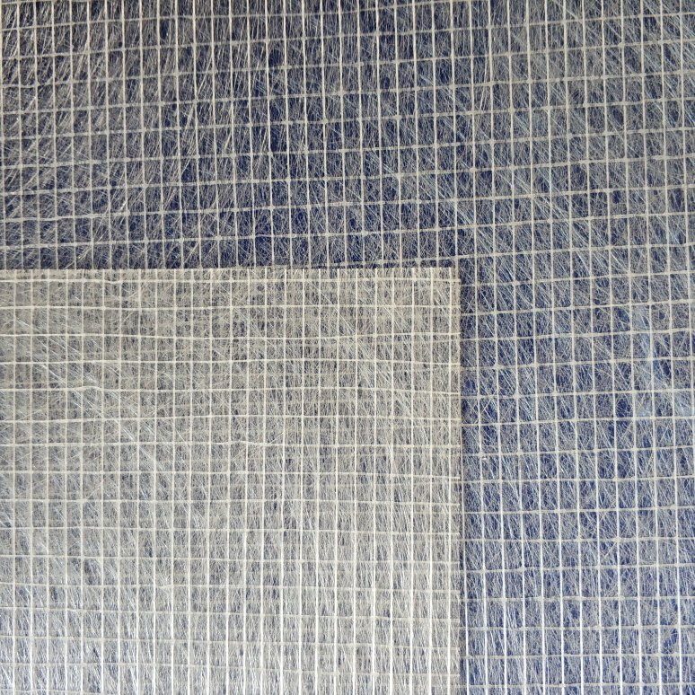 Glass Fiber Tissue + Mesh, Fiberglass Tissue with Fiberglass Mesh for PVC Floor
