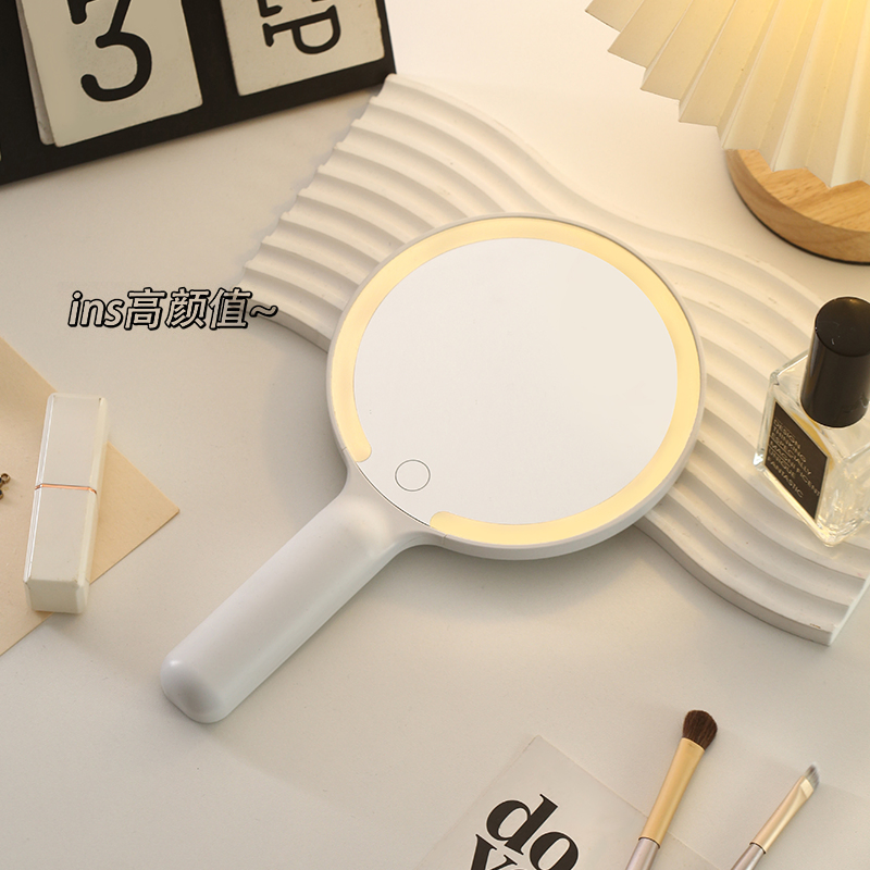 Lightweight Portable LED HD Makeup Mirror with Handle