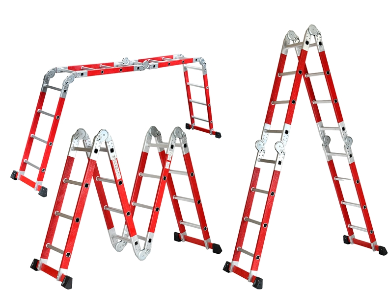 Multi-Functional Insulation FRP Fiber Glass Extension Ladder Safety Folding Anti-Slip Ladder