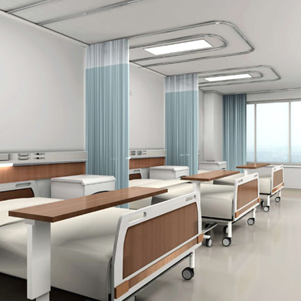 Suspended Cubicle Curtain Track Clinic Curtain Divider Hospital Privacy Curtains and Tracks