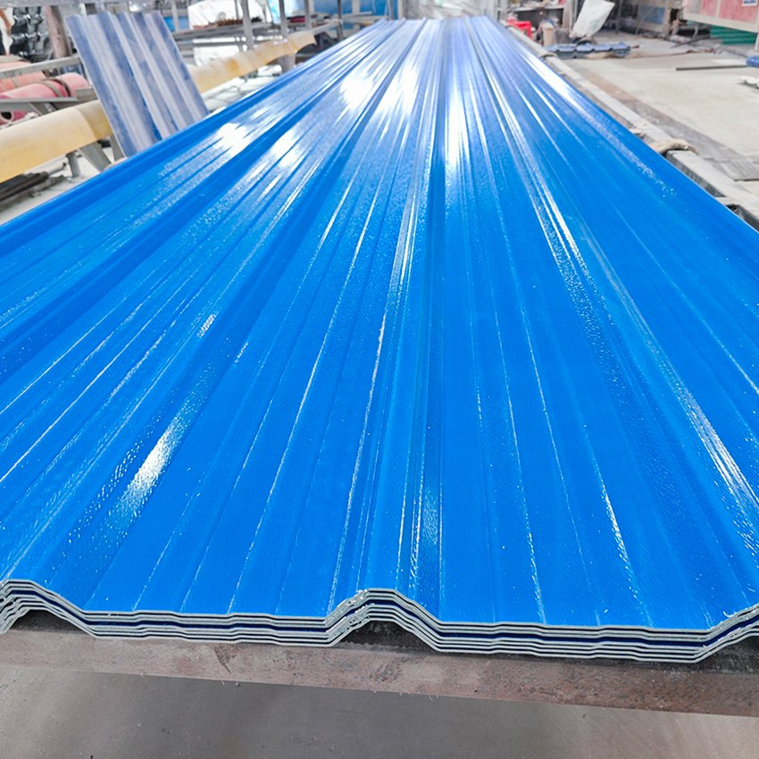 Insulated House PVC Roofing Sheets Exterior Roof Color Coated Trapezoidal UPVC Plastic Corrugated Polycarbonate Roof Tiles Sheet