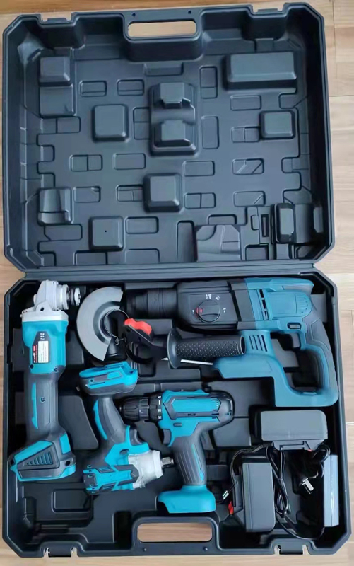 4 in 1 Cordless Lithium Battery Power Tools Set Combination Kits 21V