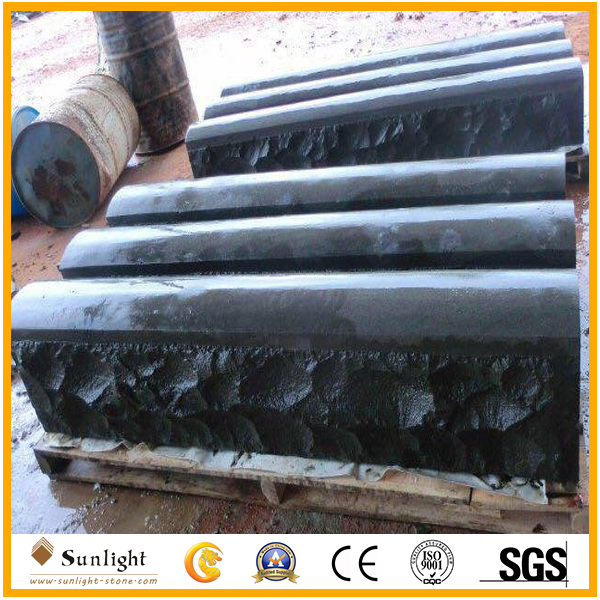 Hainan Ants Line Black Basalt Kerb/Paving/Block Stone for Outdoor Landscape
