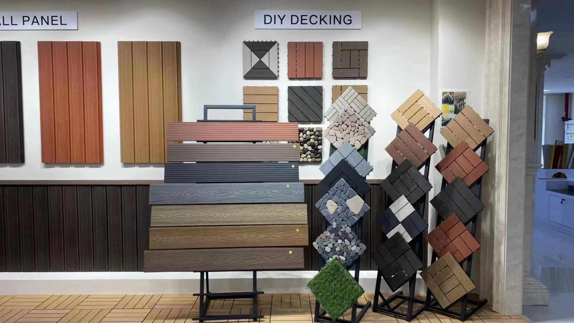 PC Decking Design 3D Embossing Wood Plastic Composite WPC Composite Decking