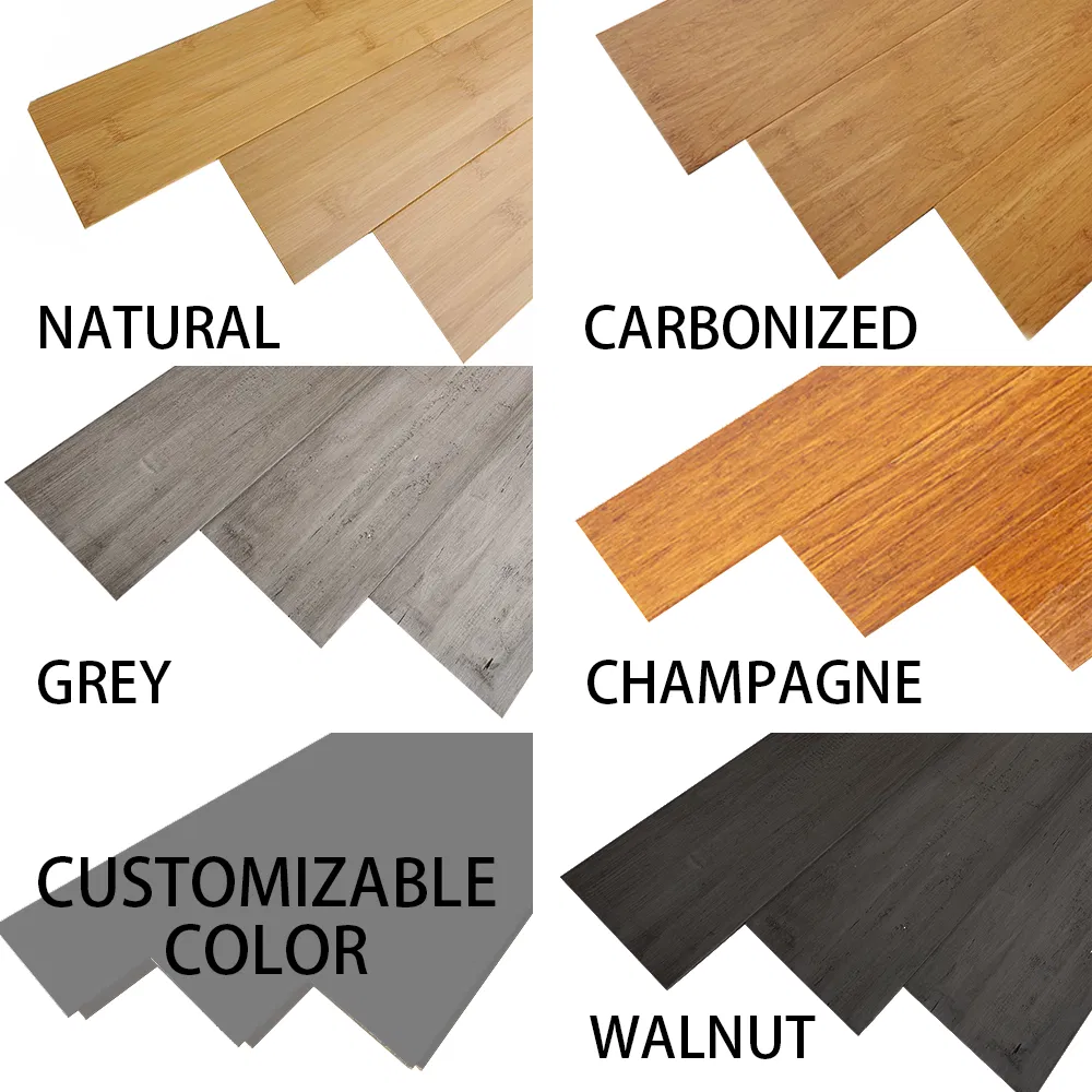 Customization Horizontal Flooring in Natural Colour with Uniclick System Interior Bamboo Flooring