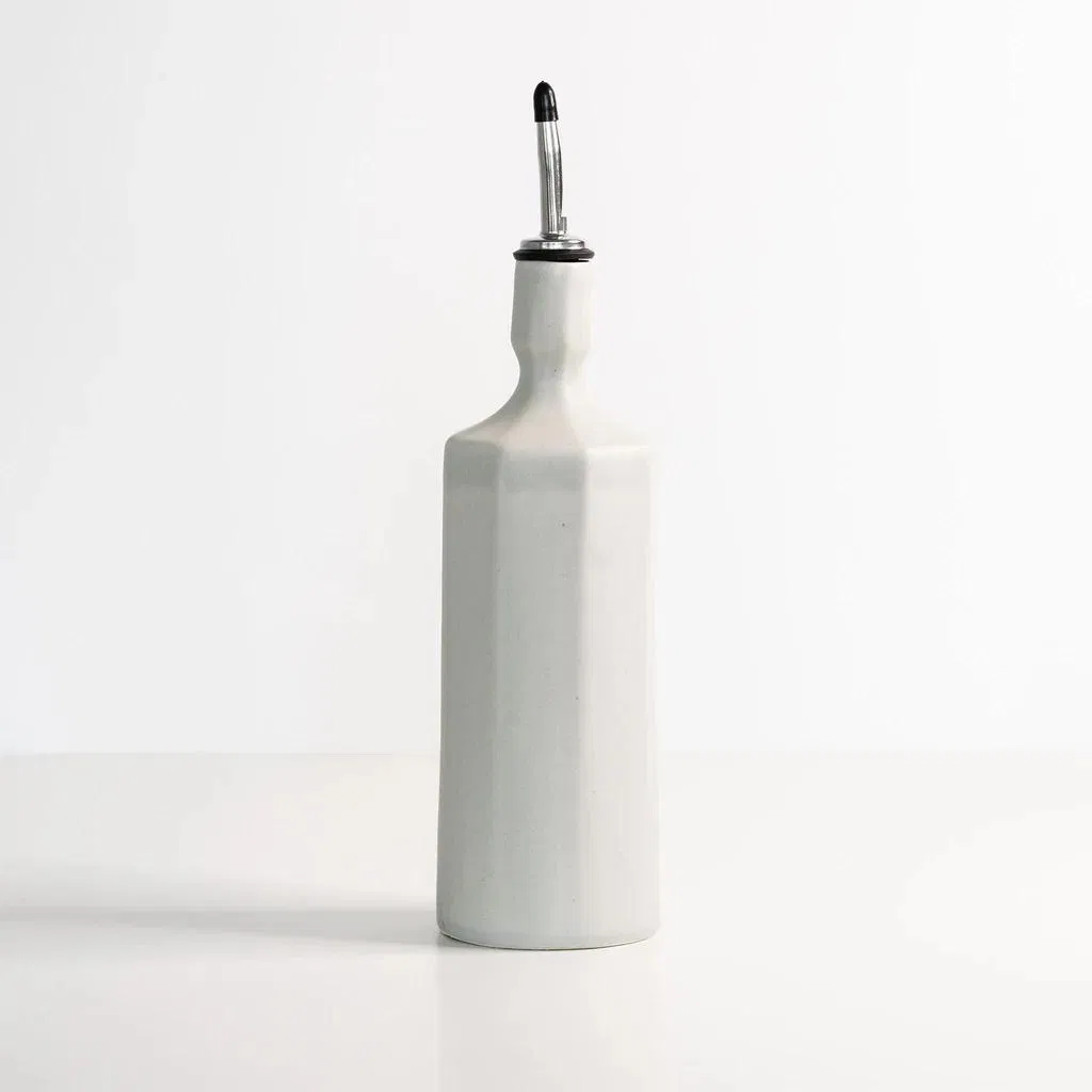 Porcelain Olive Oil Dispenser Bottle Storage Oil Vinegar Soy Sauce for Home Restaurant