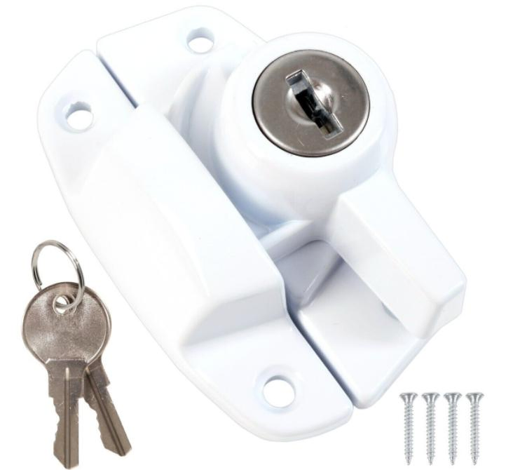 Window Cam Action Latches Die Cast Zinc Alloy Keyed Sash Fastener Lock