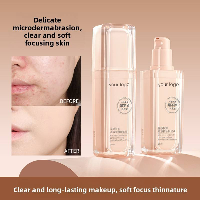 Customizable Full Coverage Long-Lasting Oil-Controlling Liquid Foundation