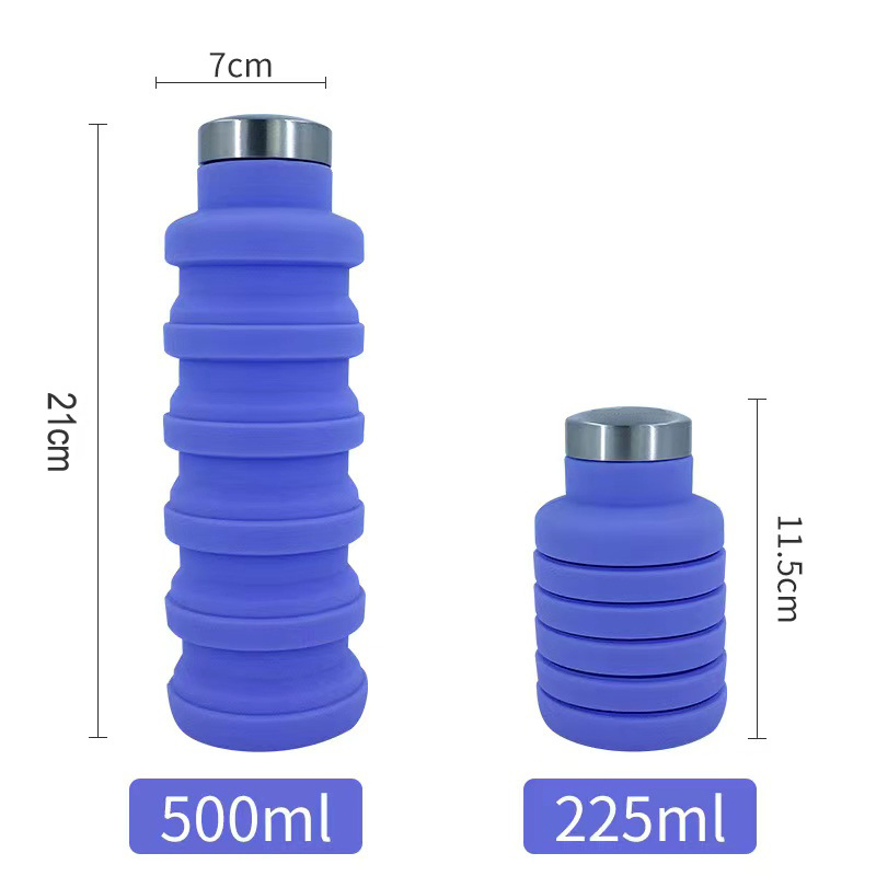 Factory Price Wholesales Folding Collapsible Silicone Water Bottle