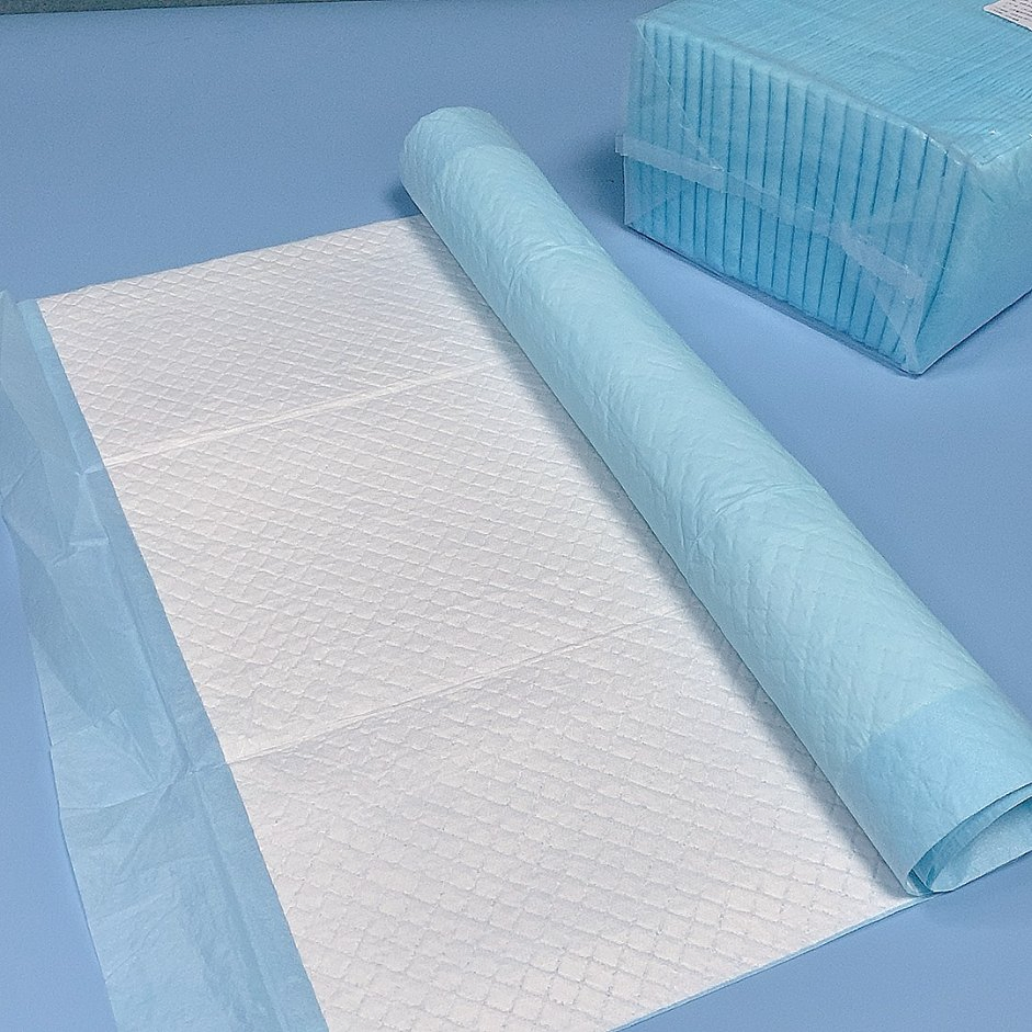 Customizable Disposable Waterproof PE Film Bed Sheet 60X60cm and 60X90cm Sizes Underpad