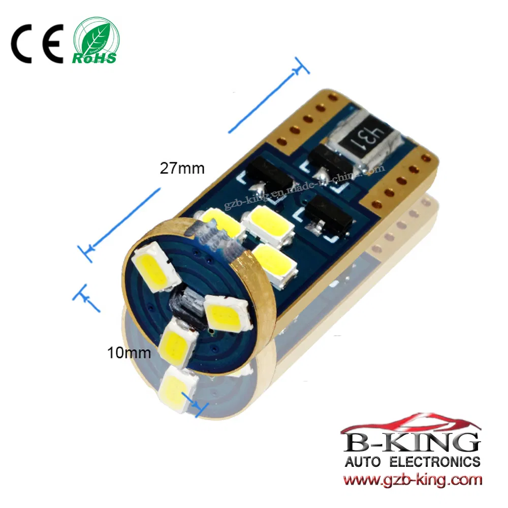 Лампочка светодиодная T10 9SMD Canbus White 3030