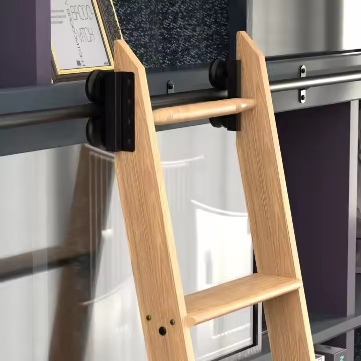 Library Ladder Track Hardware System Premium Rail and Mobility Solutions for High-Traffic Environments