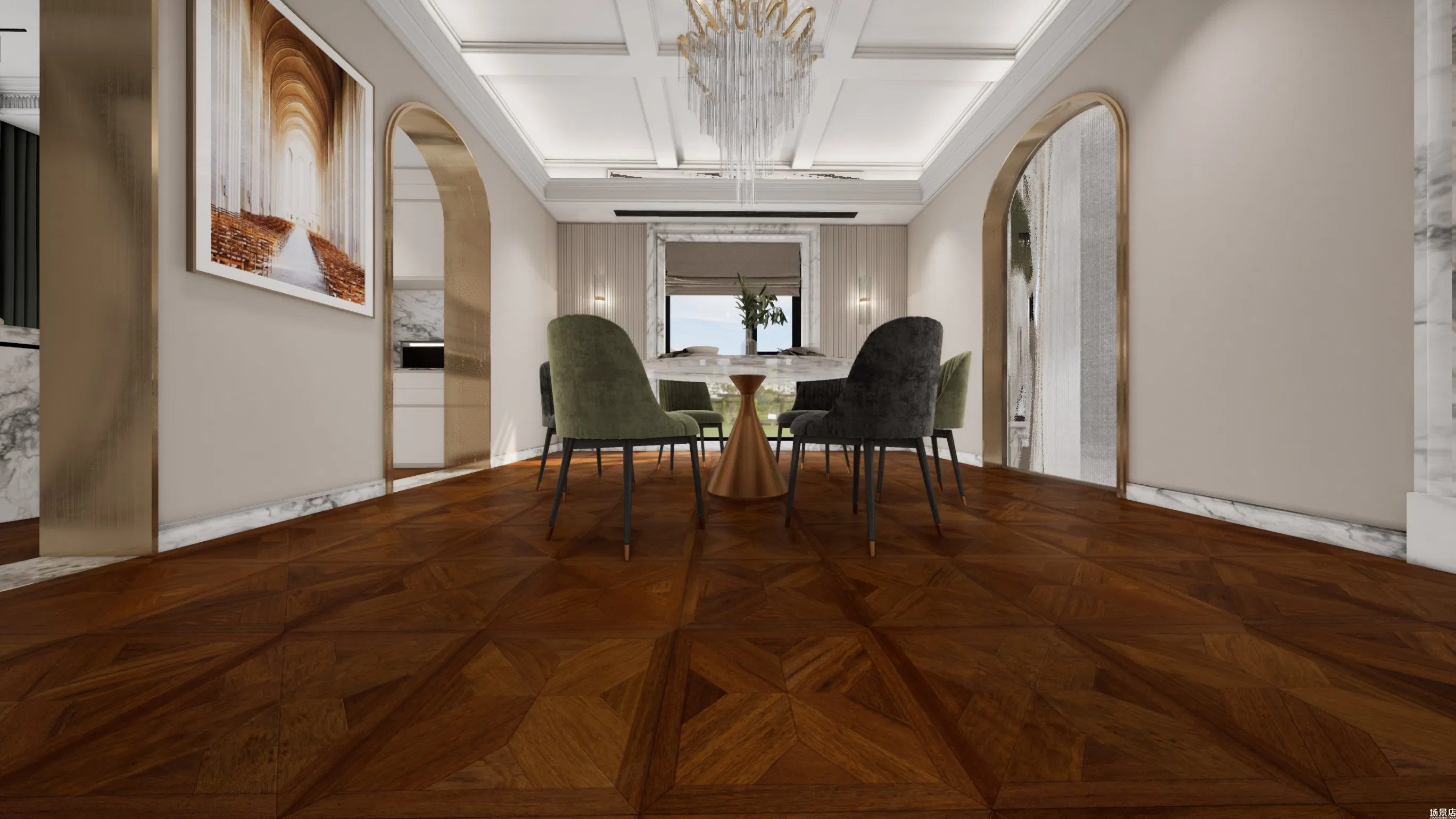 Stylish Parquet Flooring - Multilayer Engineered Wood Floor with Solid Wood Finish