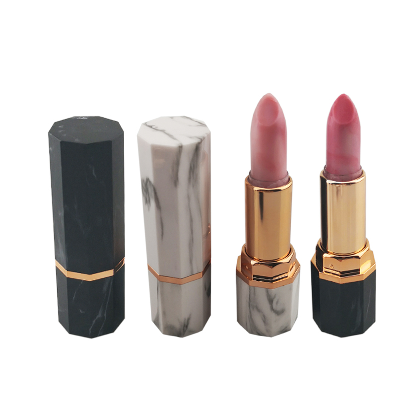 OEM Nine Sides Marbling Render Texture Lip Balm Custom Moisturizing Lipstick Makeup