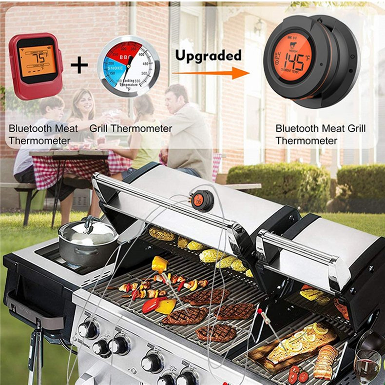 Outdoor Wireless Bluetooth BBQ Grill Thermometer