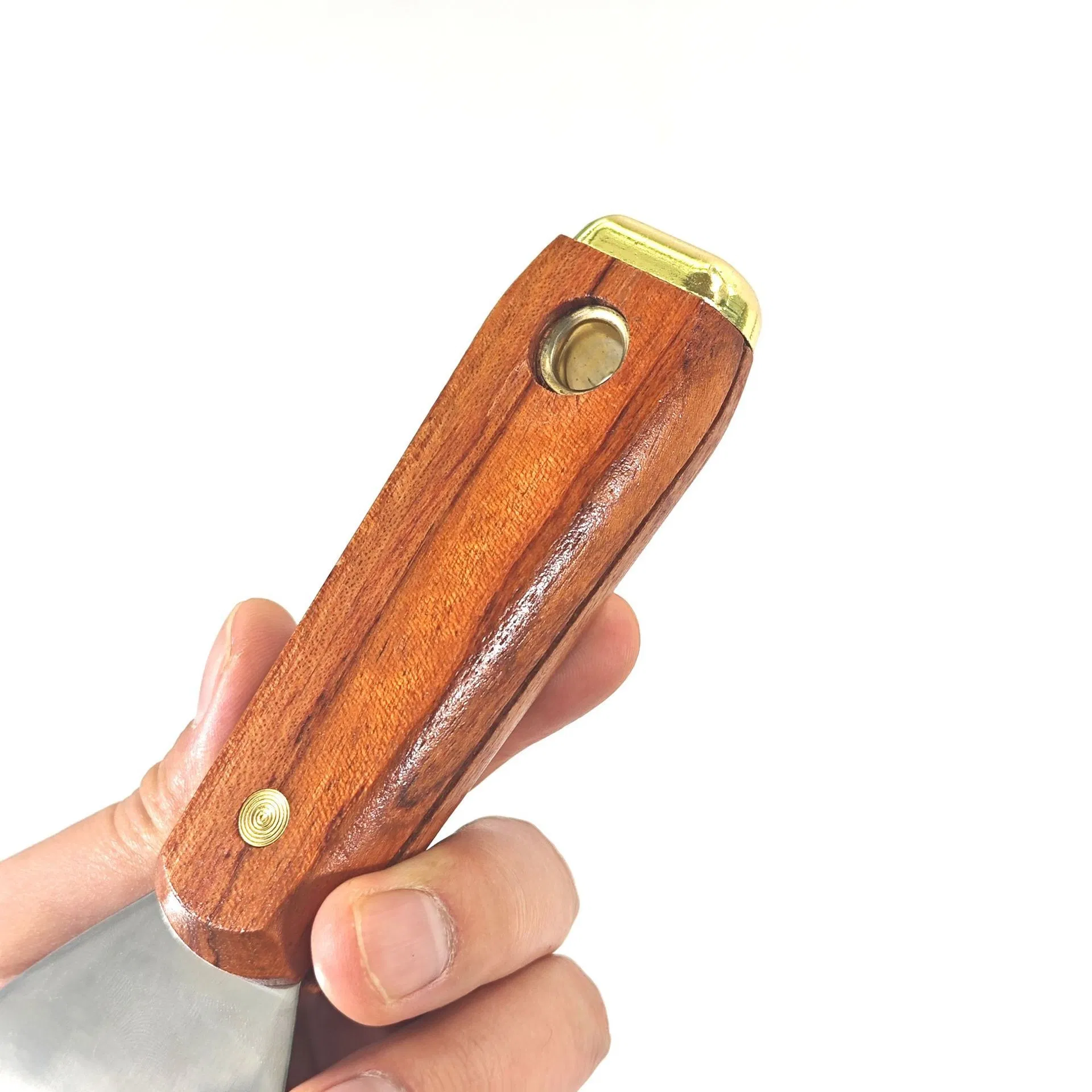 Durable Stainless Steel Putty Knife with Rosewood Handle for Precision Wall Cleaning