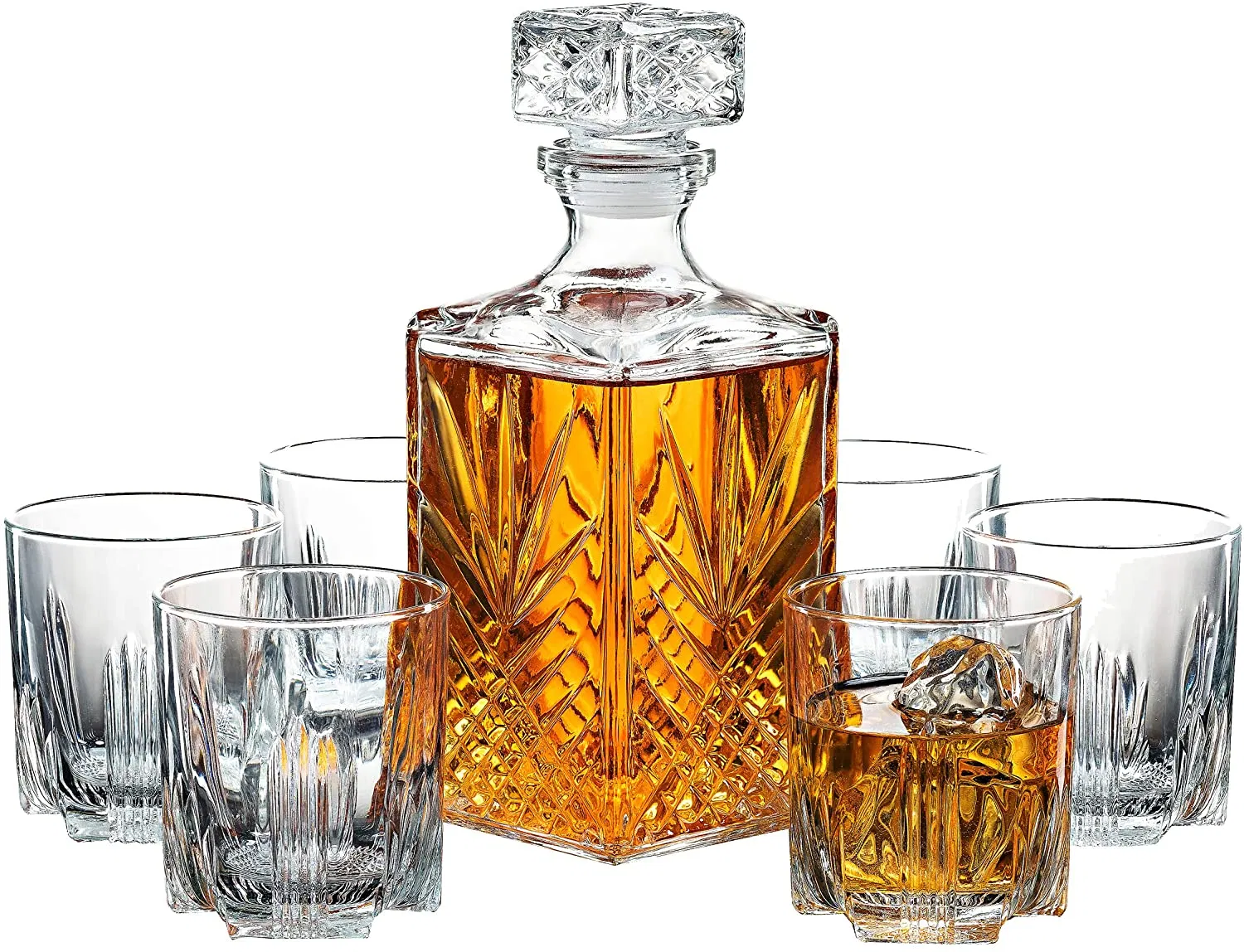 Amazon Old Fashioned Gift Elegant Whiskey Decanter Whiskey Glasses Set for Dew of Ben Nevis Dimple Drumguish