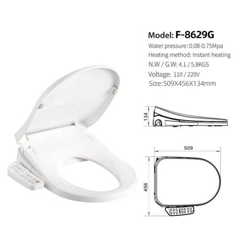 Slow Down Electric Automatic Waterless Tank Intelligent Closestool Smart Toilet Seat