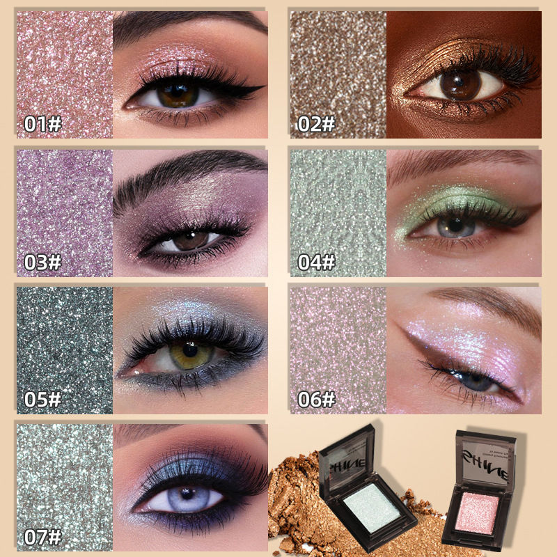 Single Eyeshadow & Cheek Dual-Use Powder with Pearl Shine and High Color Payoff