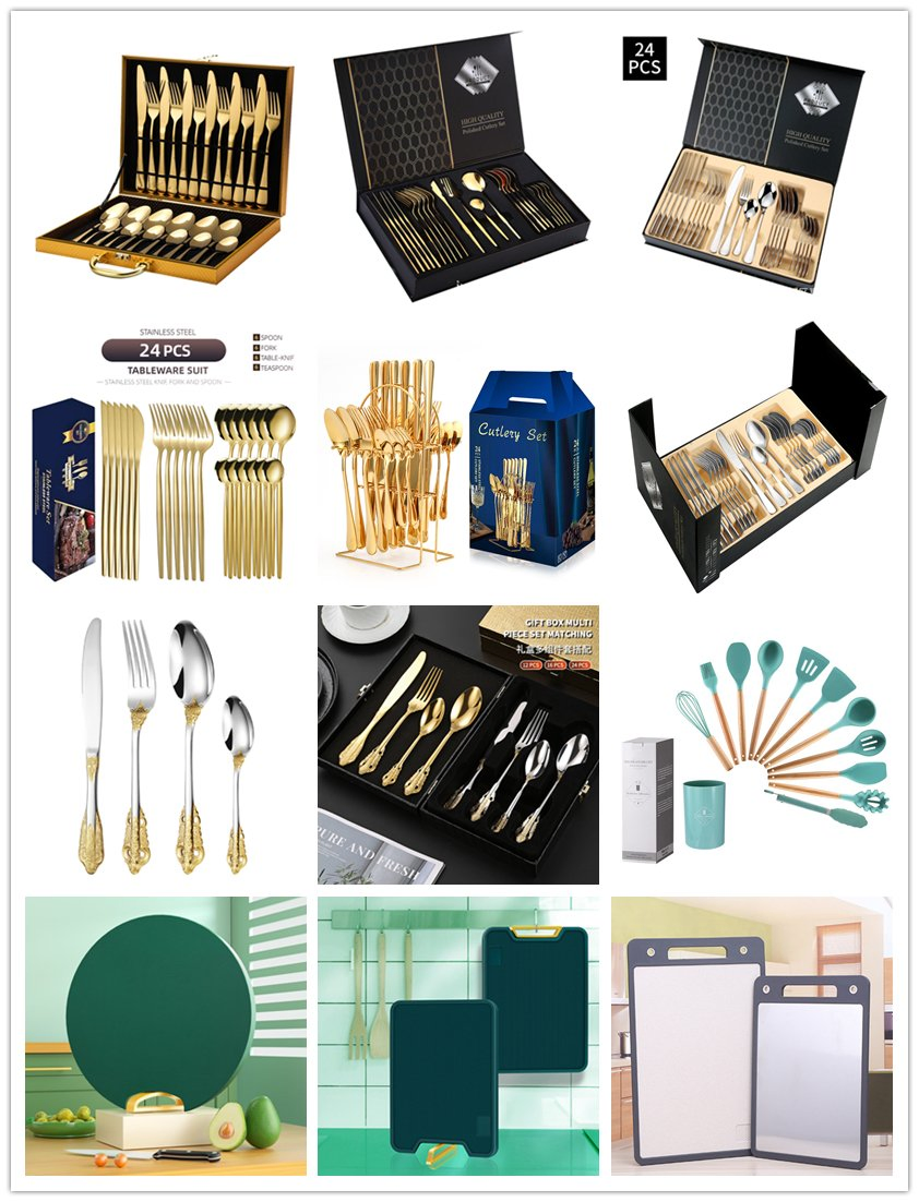 Ready Stock to Ship Luxury Cutlery Sets Royal Knife Spoon Fork Luxury Gold Cutlery Set Luxury 24PCS Stainless Steel Cutlery Sets in Stock