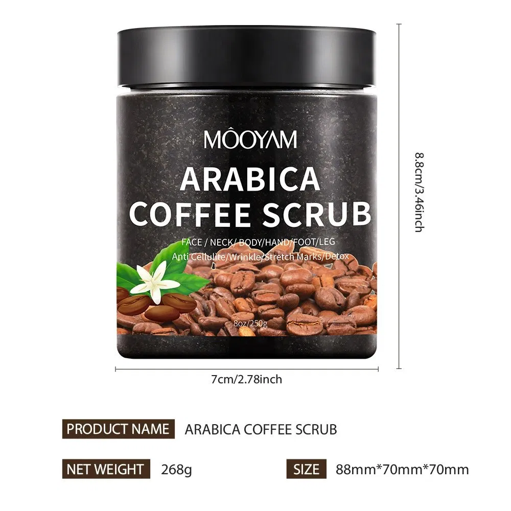 Natural Organic Coffee Scrub for Firming Lightening Exfoliating Face Body Beauty Treatment by Salon Organic Coffee Body Scrub