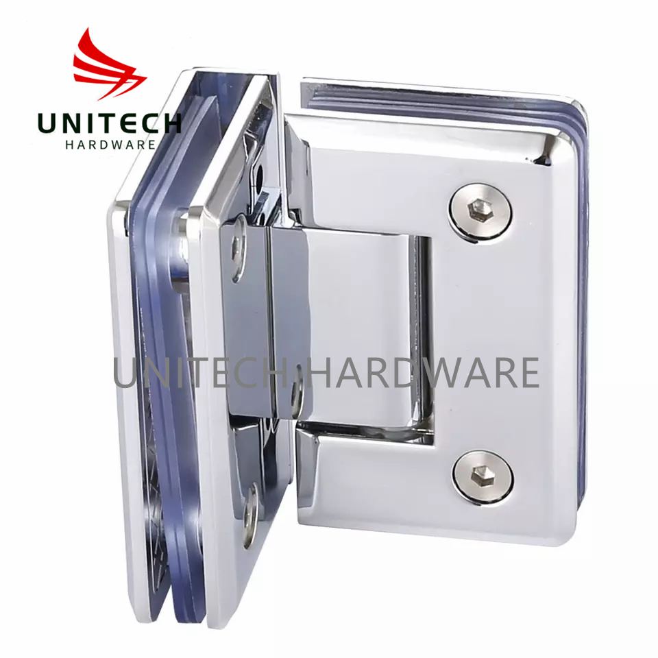 Zinc Alloy Material 90 Degree Glass to Glass Shower Door Clamp Hinge