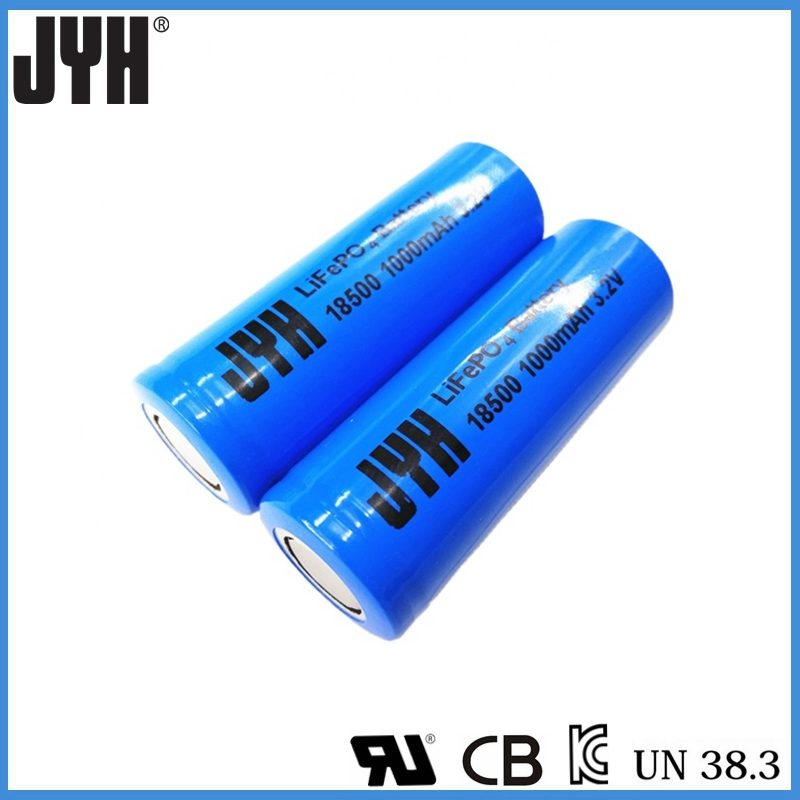 Аккумулятор LiFePO4 18500 3.2V 1000mAh для солнечных фонарей