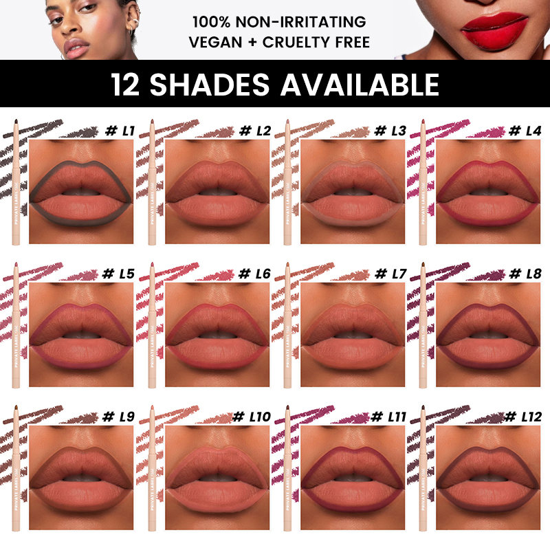 Custom Logo Waterproof Matte Lip Liner Private Label Wholesale