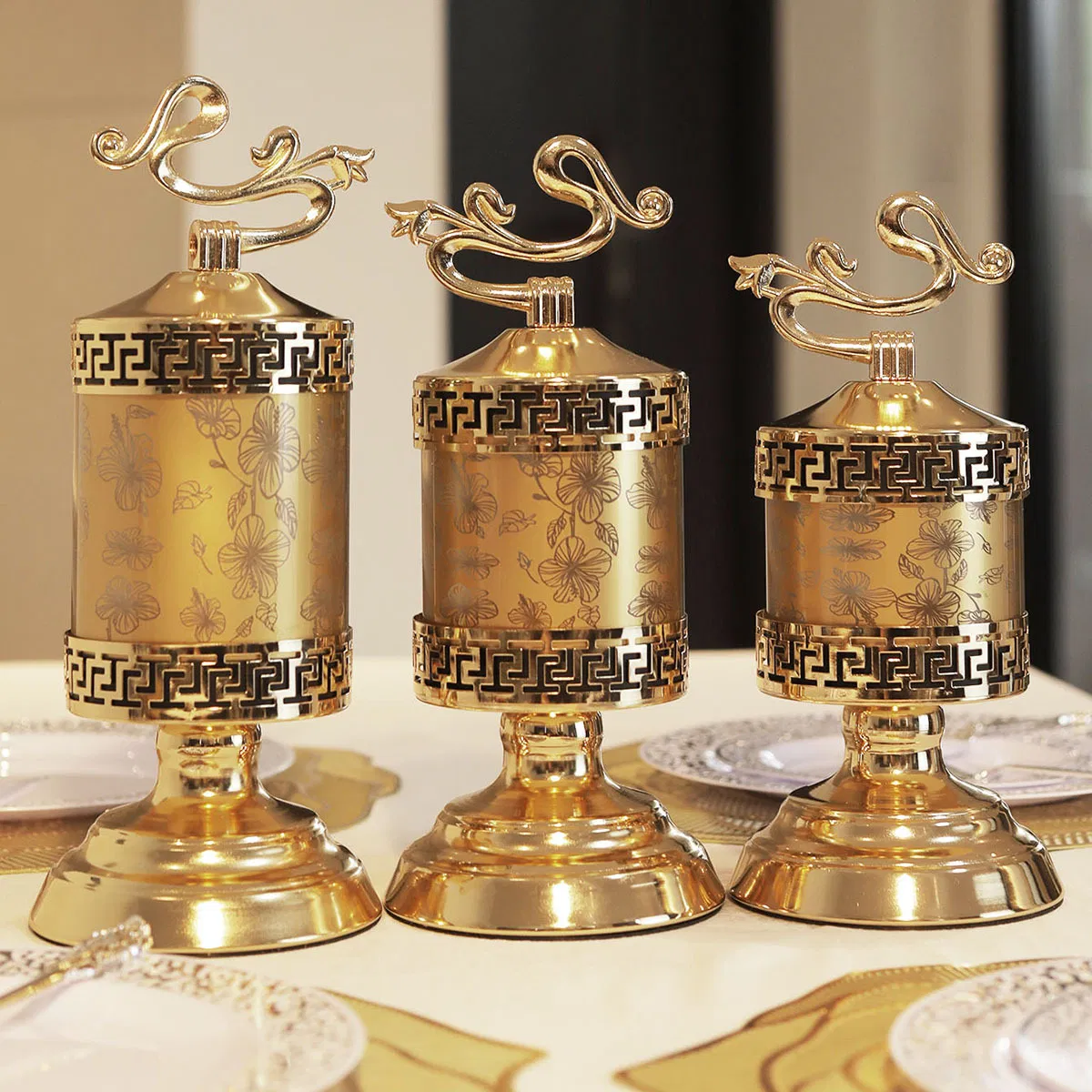 Стильная металлическая банка для хранения, 3 шт.