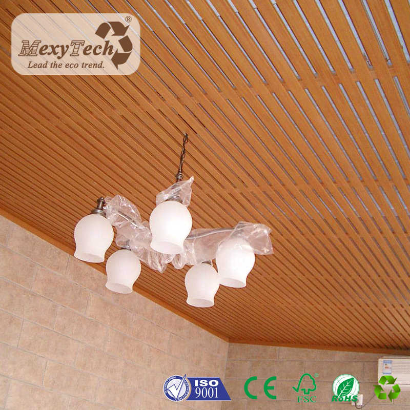 Composite Wood Ceiling Hotel Artistic Ceiling Economical Style 100X25mm